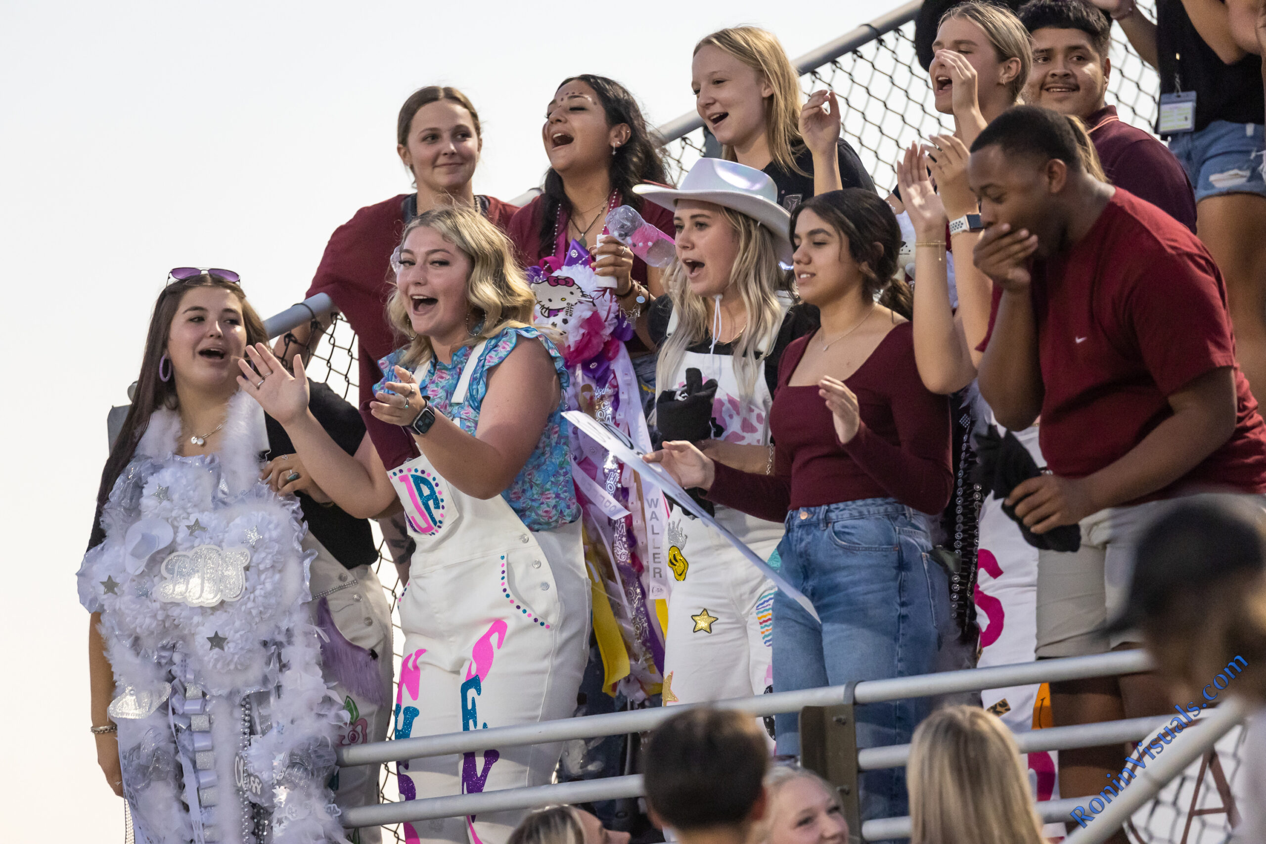 The student section at Waller ISD Stadium gets excited during the Homecoming game, Friday, Sept. 22, 2023. (Photo courtesy RoninVisuals.com)